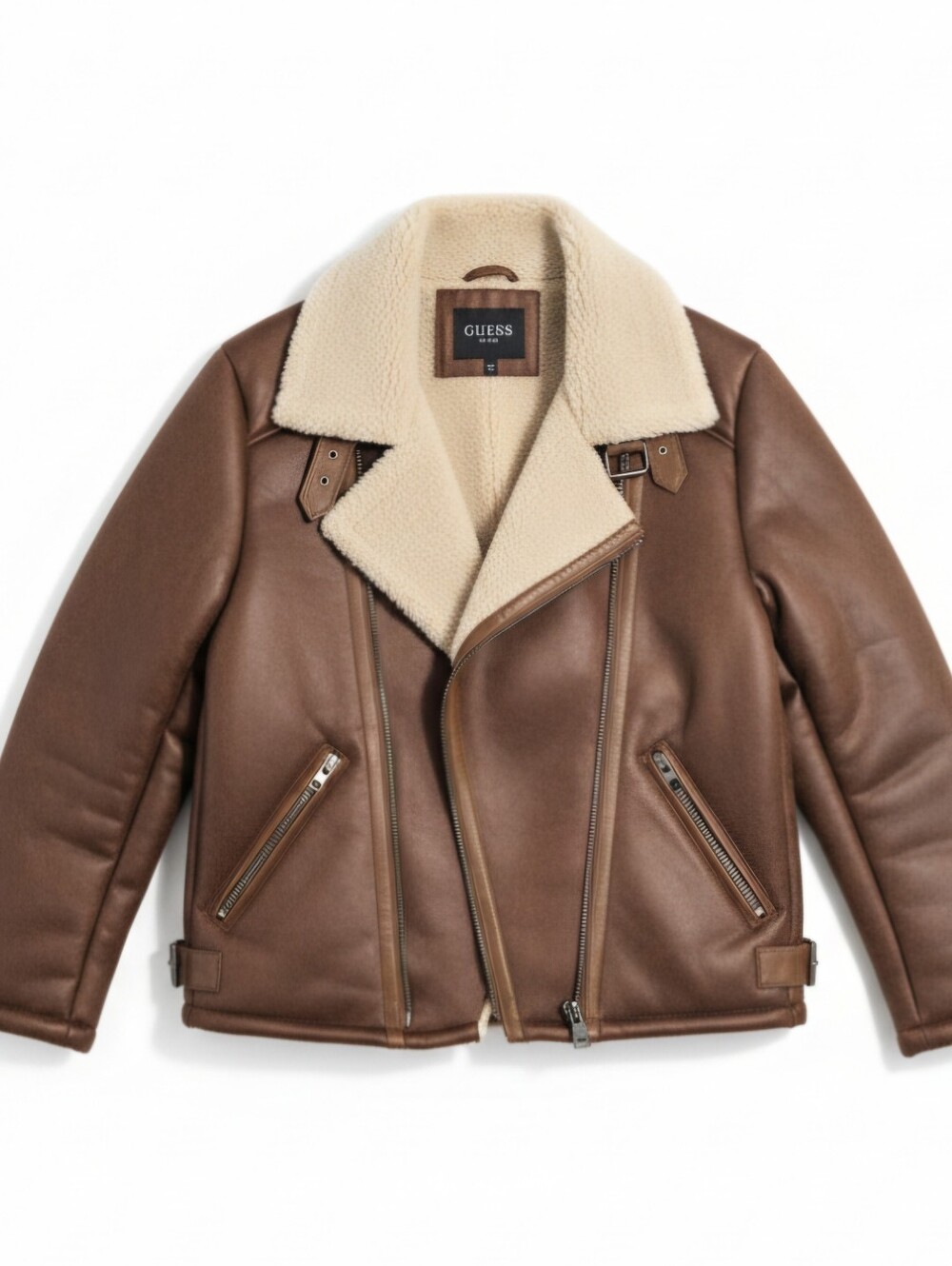 NWT Men's Guess Faux Shearling Jacket Size XL